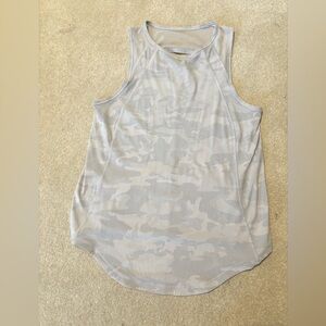 Lululemon white and gray camo sculpt tank size 4